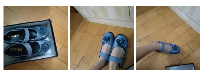 Vintage Cowhide Leather Sandals Women High Quality Mary Jane Shoes Low Heels Sandal With Flower Woman Chic Shoes Sandalias Mujer