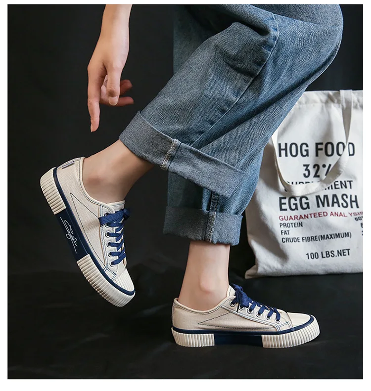 Purple Ladies Canvas Shoes Spring Woman Sneakers Shoes Girls Student Canvas Vulcanized Shoes Colorful Lace-up Female Shoes