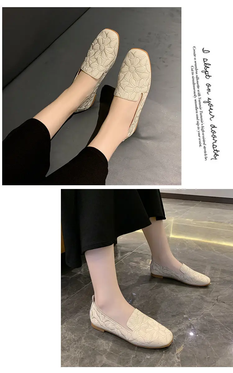 2024 New Braid Cutout Loafers Women's Brown Moccasins Female Vintage Shoes Slip On Leisure Retro Flats
