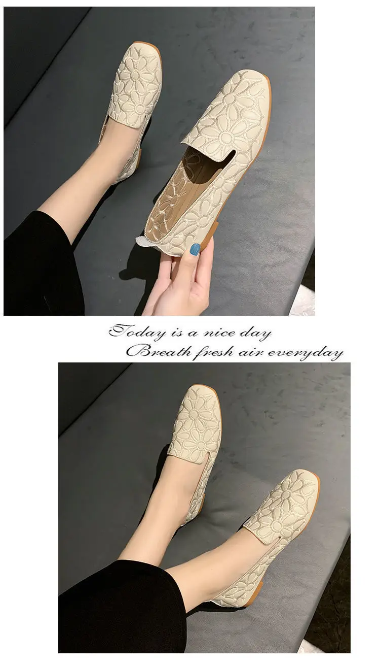 2024 New Braid Cutout Loafers Women's Brown Moccasins Female Vintage Shoes Slip On Leisure Retro Flats