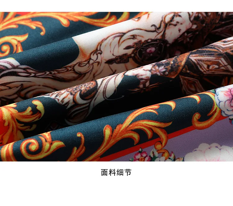 Retro Printed Elegant Dresses For Women Flare Sleeve Ruffles Ladies Holiday Party Dinner Female Dress Vestidos Платье Женское