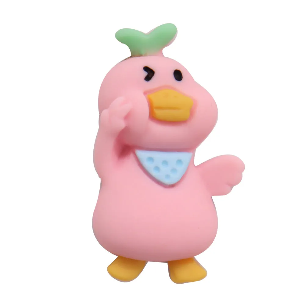 1Pcs Resin Duck Goose Animals Shoe Decorations Children Garden Shoes Accessories Fit Sandals Buckle Clogcute Charm