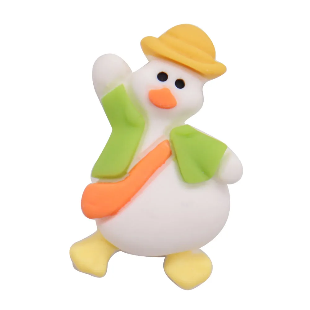 1Pcs Resin Duck Goose Animals Shoe Decorations Children Garden Shoes Accessories Fit Sandals Buckle Clogcute Charm