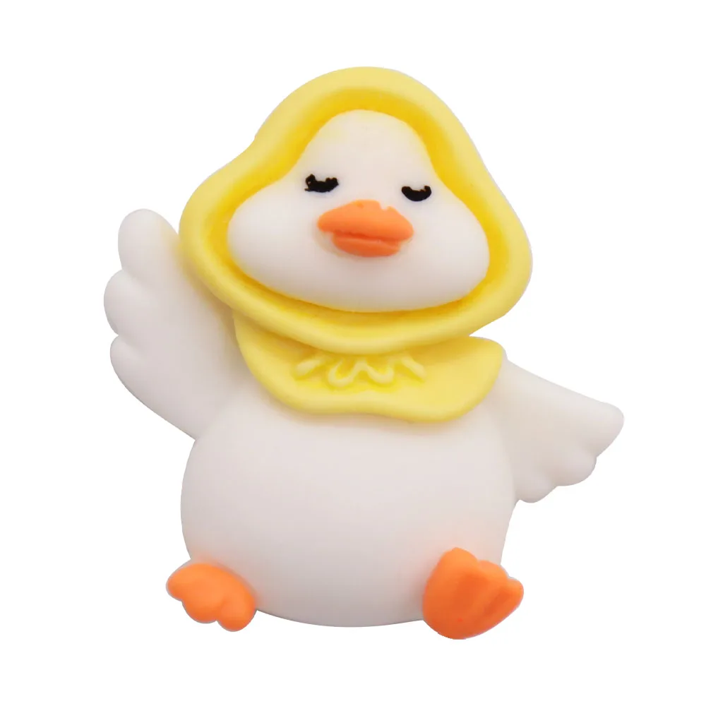 1Pcs Resin Duck Goose Animals Shoe Decorations Children Garden Shoes Accessories Fit Sandals Buckle Clogcute Charm