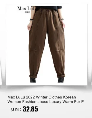 Amax luluE 2024 Luxury Clothing Winter Womens Fashion Loose Warm Fur Pants Female Casual Vintage Thicken Harajuku Harem Trousers