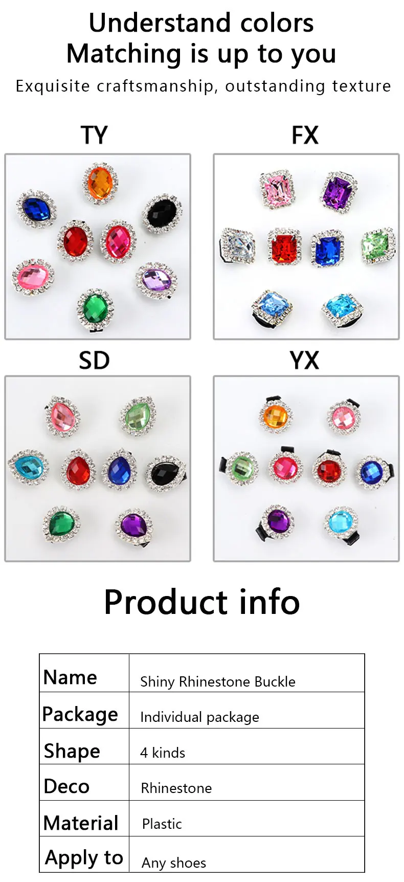 1PC Diamond Shoelaces Decoration Luxurious Shiny Rhinestones Buckle Shoes Accessories Plastic Shoe Charms Design for Sneaker
