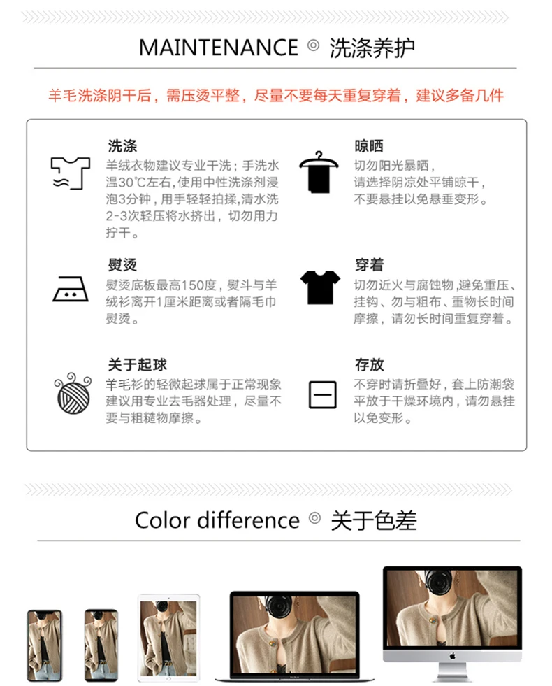 100%Cashmere Wool Sweater Women's New Stand Collar Cardigan Casual Knitted Tops European American Fashion High End Female Jacket