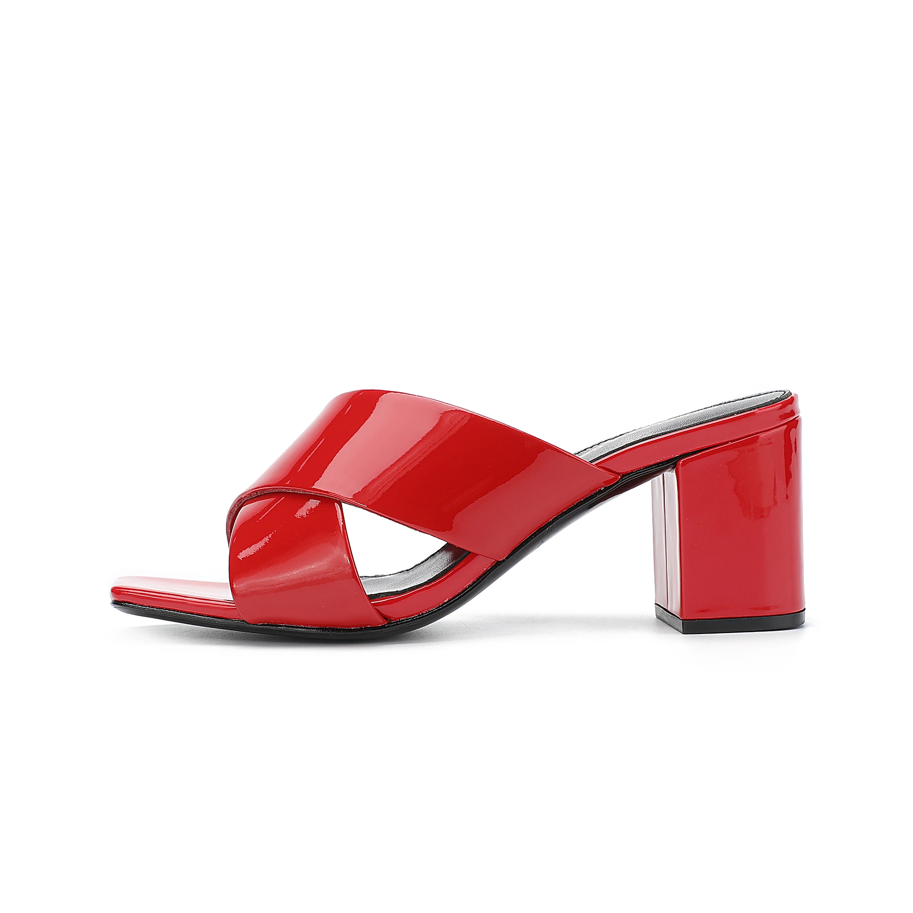 Women's Slippers Summer High Heel Fish Mouth Shoes 2023 New Genuine Leather Open Toe Thick Heel Women's Shoes High Heel Shoes