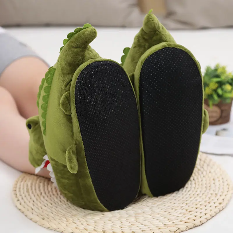 Funny Fuzzy Shark Slippers Men Women Free Size Winter Indoor Cotton Shoes Girls Adult Fluff Animal Slippers House Shoes Fish