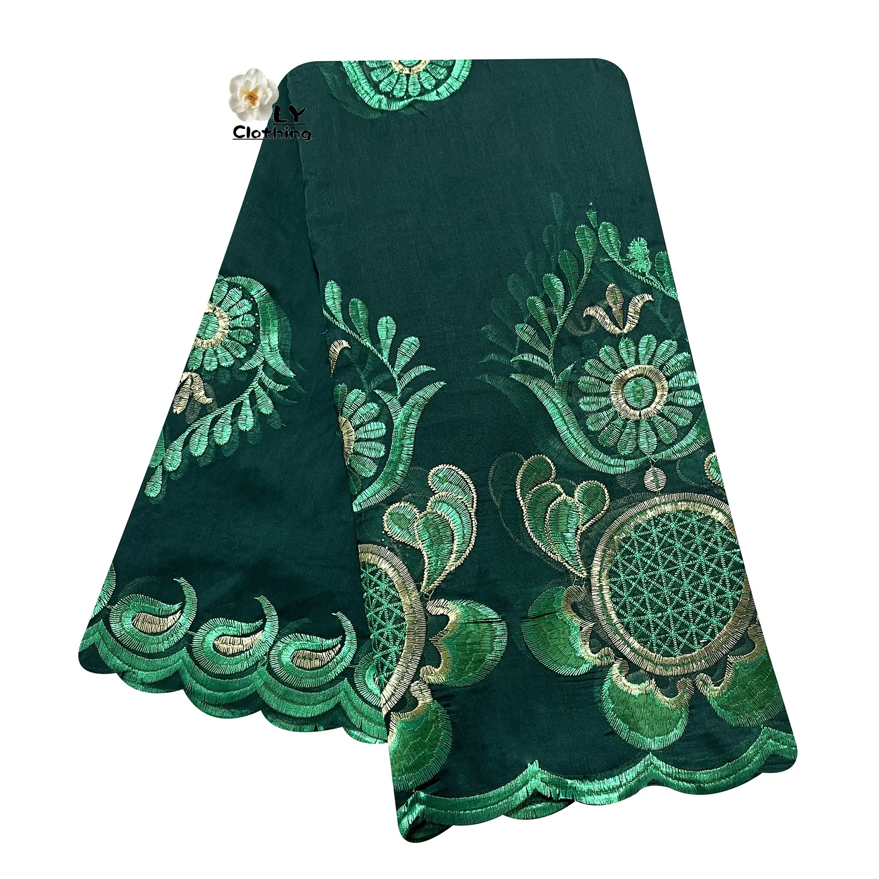 2023 New African Ladies Summer Outdoor Embroidered Cotton Scarf Shawl Fashionable Casual Diamond Scarf-Style Headscarf