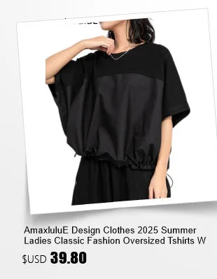 Amaxl UluE European Fashion 2024 Autumn Womens Black Turtleneck Design Tops Ladies Punk Casual Tee Shirts Loose Cotton Clothes