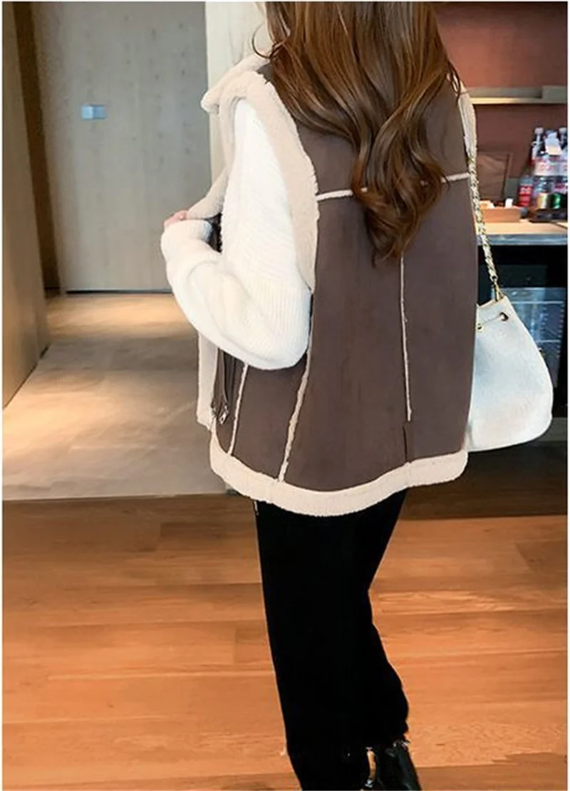 Sleeveless Jacket Female PU Leather Vest Coat Women 2024Autumn winter New Motorcycle Waistcoat Loose Outerwear Novel Popular Top