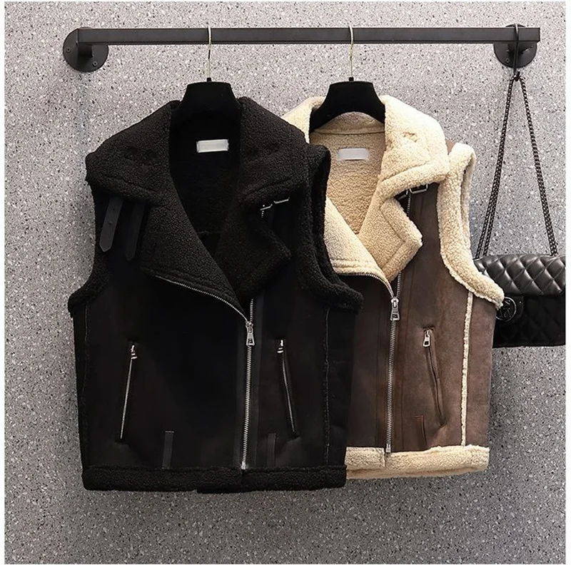 Sleeveless Jacket Female PU Leather Vest Coat Women 2024Autumn winter New Motorcycle Waistcoat Loose Outerwear Novel Popular Top