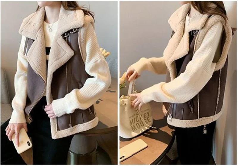 Sleeveless Jacket Female PU Leather Vest Coat Women 2024Autumn winter New Motorcycle Waistcoat Loose Outerwear Novel Popular Top