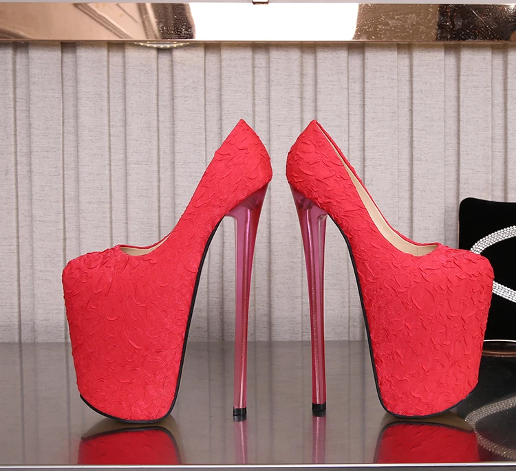 Crossdresser Fashion Solid Stiletto Cosplay Dance Pumps Ladies 22cm Thin High Heels Women Round Toe Bridal Party Banquet Shoes