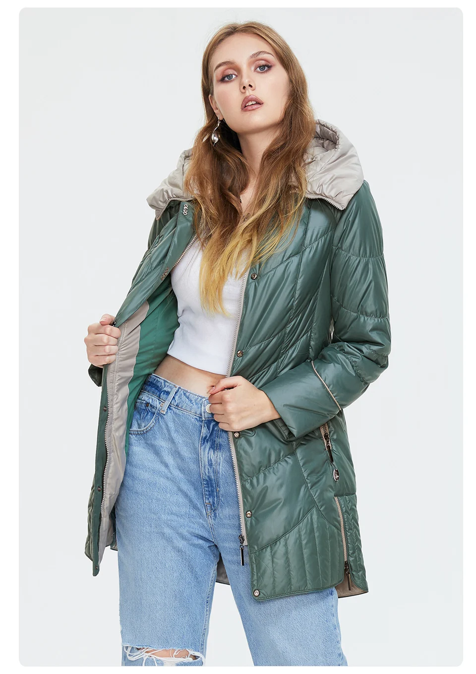 Astrid 2022 winter women's jacket women coat Casual female Parkas Hooded Coats solid Plus Size fashion thin cotton style best