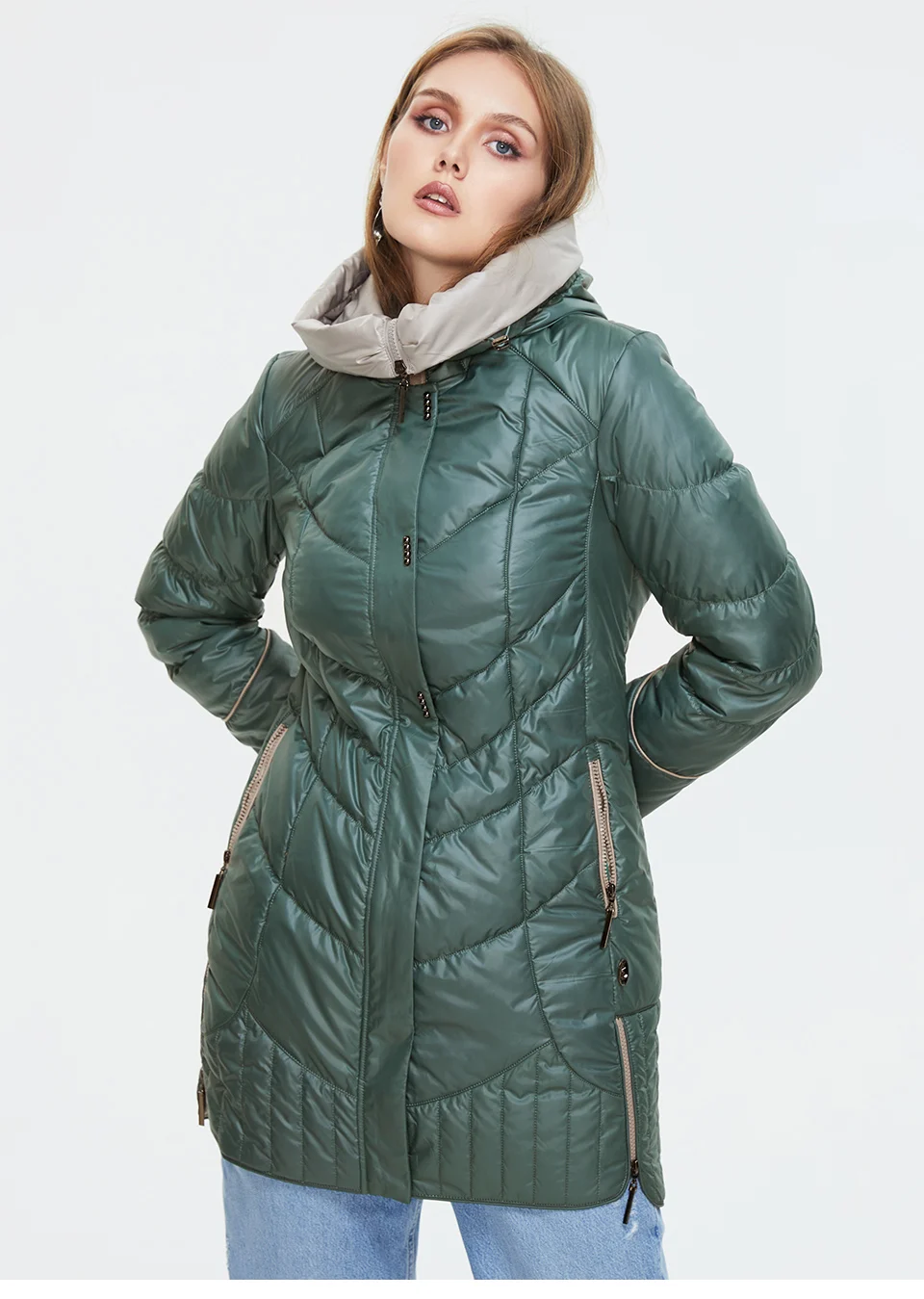 Astrid 2022 winter women's jacket women coat Casual female Parkas Hooded Coats solid Plus Size fashion thin cotton style best