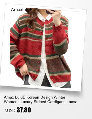 Amax luluE 2025 Hooded Pullovers Women Loose Japan Style Buttons Knitted Sweater Vintage Female New Autumn Fashion Retro Jumpers