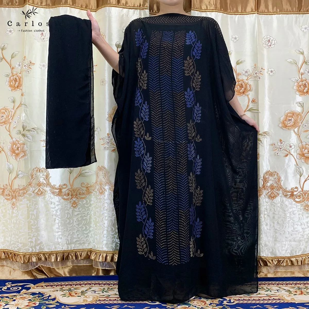 2025 New African Long Maxi Dress African Dresses For Women Plus Size Both Side Diamond Dress Robe Femme Clothes African Clothing