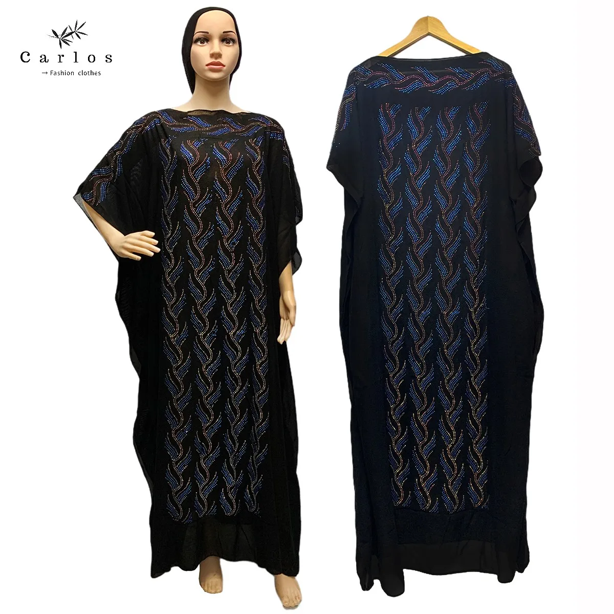 2025 New African Long Maxi Dress African Dresses For Women Plus Size Both Side Diamond Dress Robe Femme Clothes African Clothing