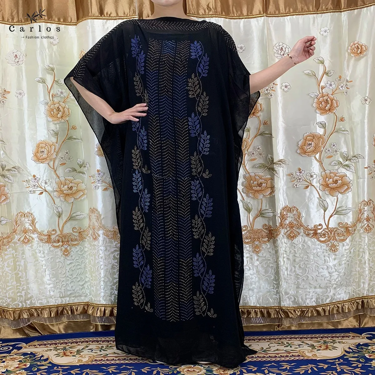 2025 New African Long Maxi Dress African Dresses For Women Plus Size Both Side Diamond Dress Robe Femme Clothes African Clothing