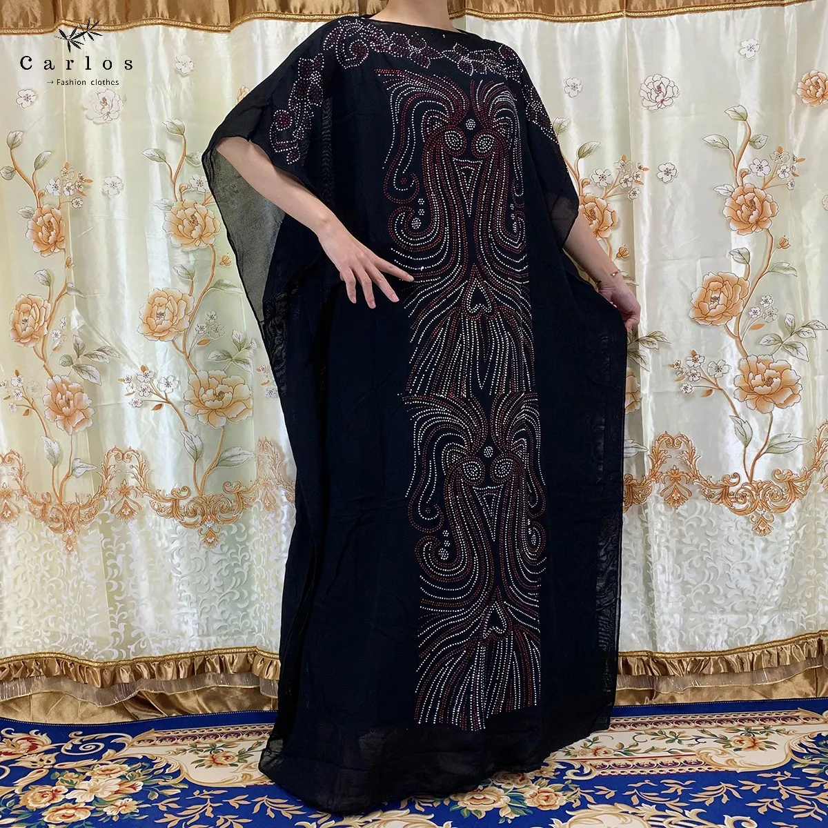 2025 New African Long Maxi Dress African Dresses For Women Plus Size Both Side Diamond Dress Robe Femme Clothes African Clothing