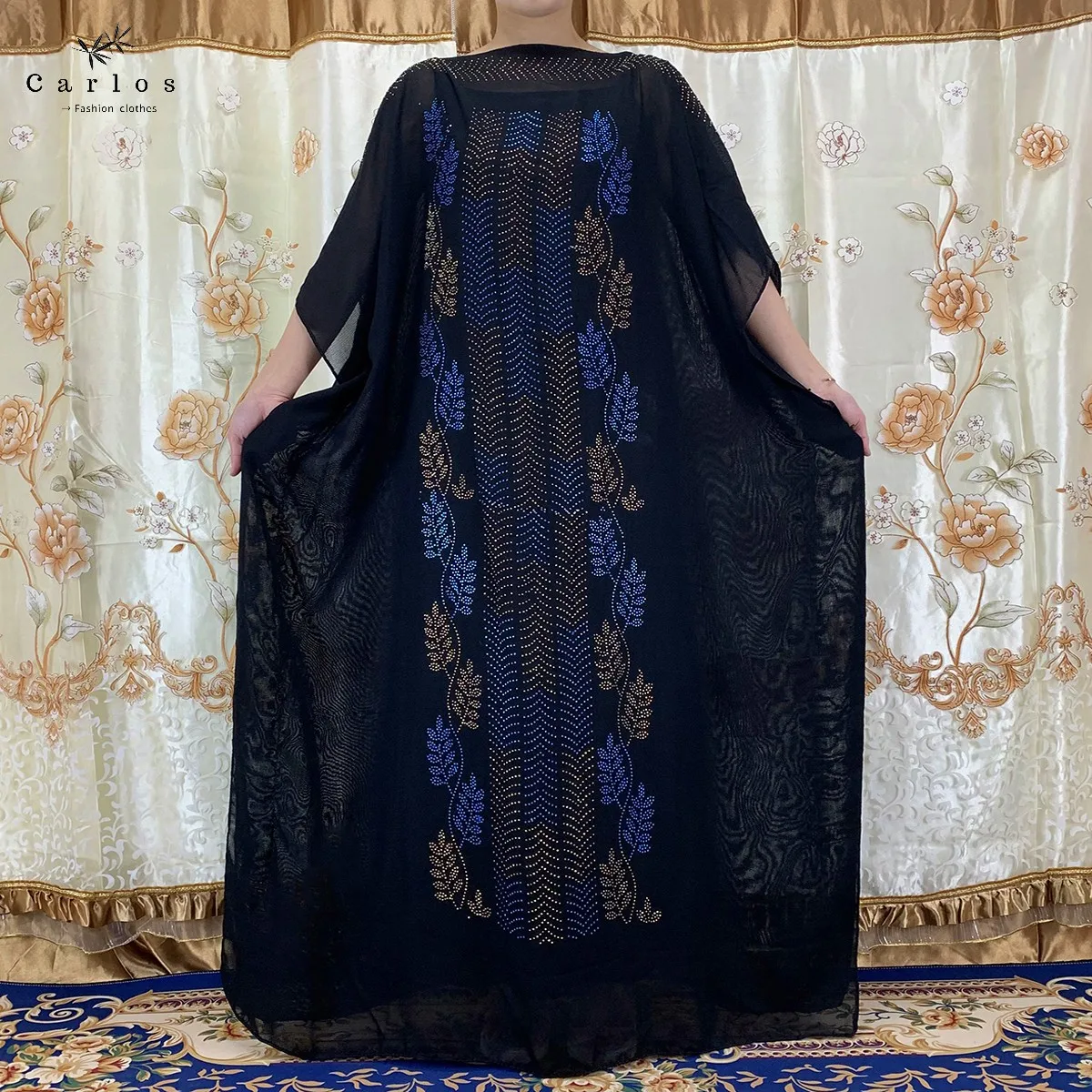 2025 New African Long Maxi Dress African Dresses For Women Plus Size Both Side Diamond Dress Robe Femme Clothes African Clothing