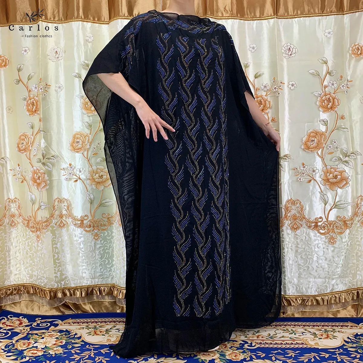 2025 New African Long Maxi Dress African Dresses For Women Plus Size Both Side Diamond Dress Robe Femme Clothes African Clothing