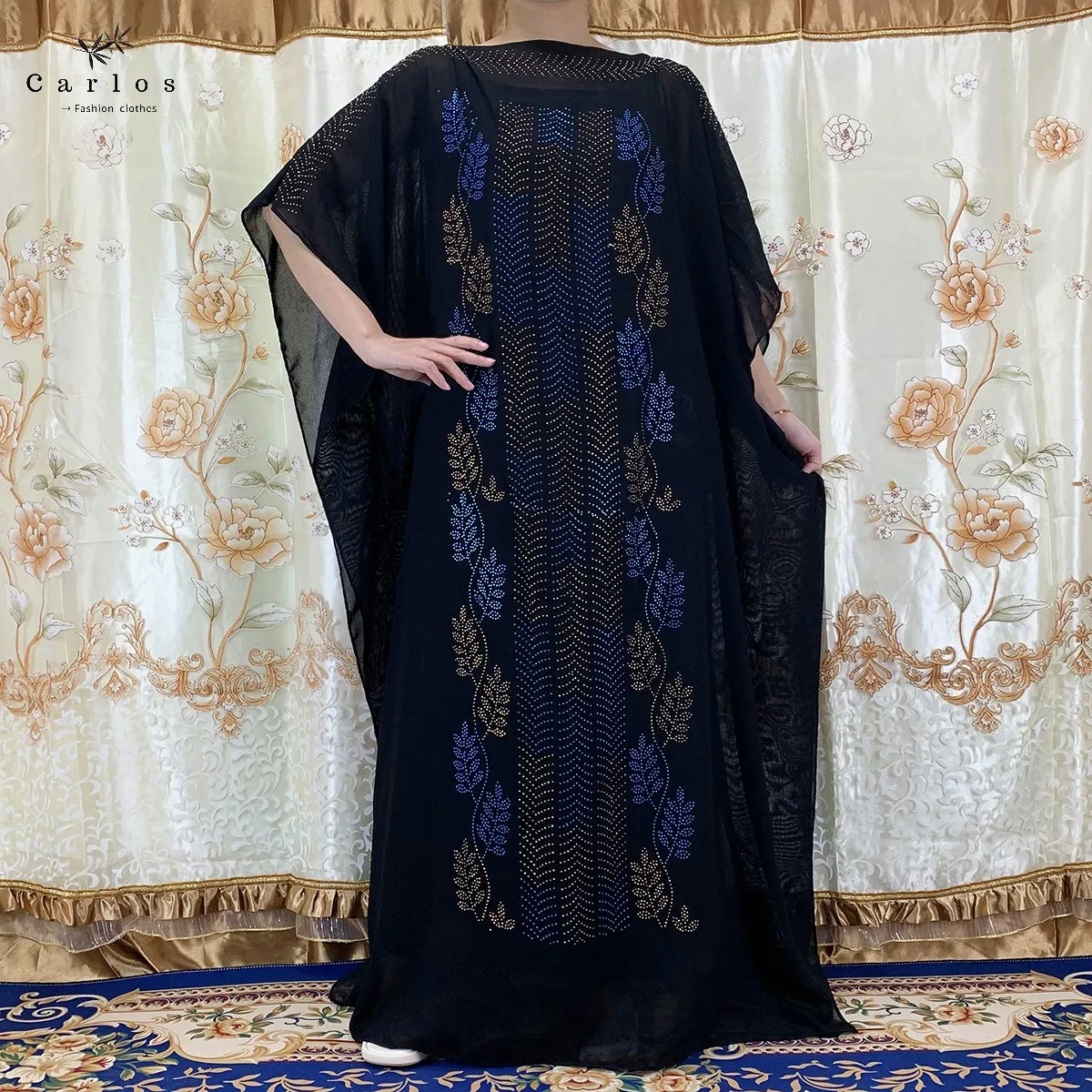 2025 New African Long Maxi Dress African Dresses For Women Plus Size Both Side Diamond Dress Robe Femme Clothes African Clothing