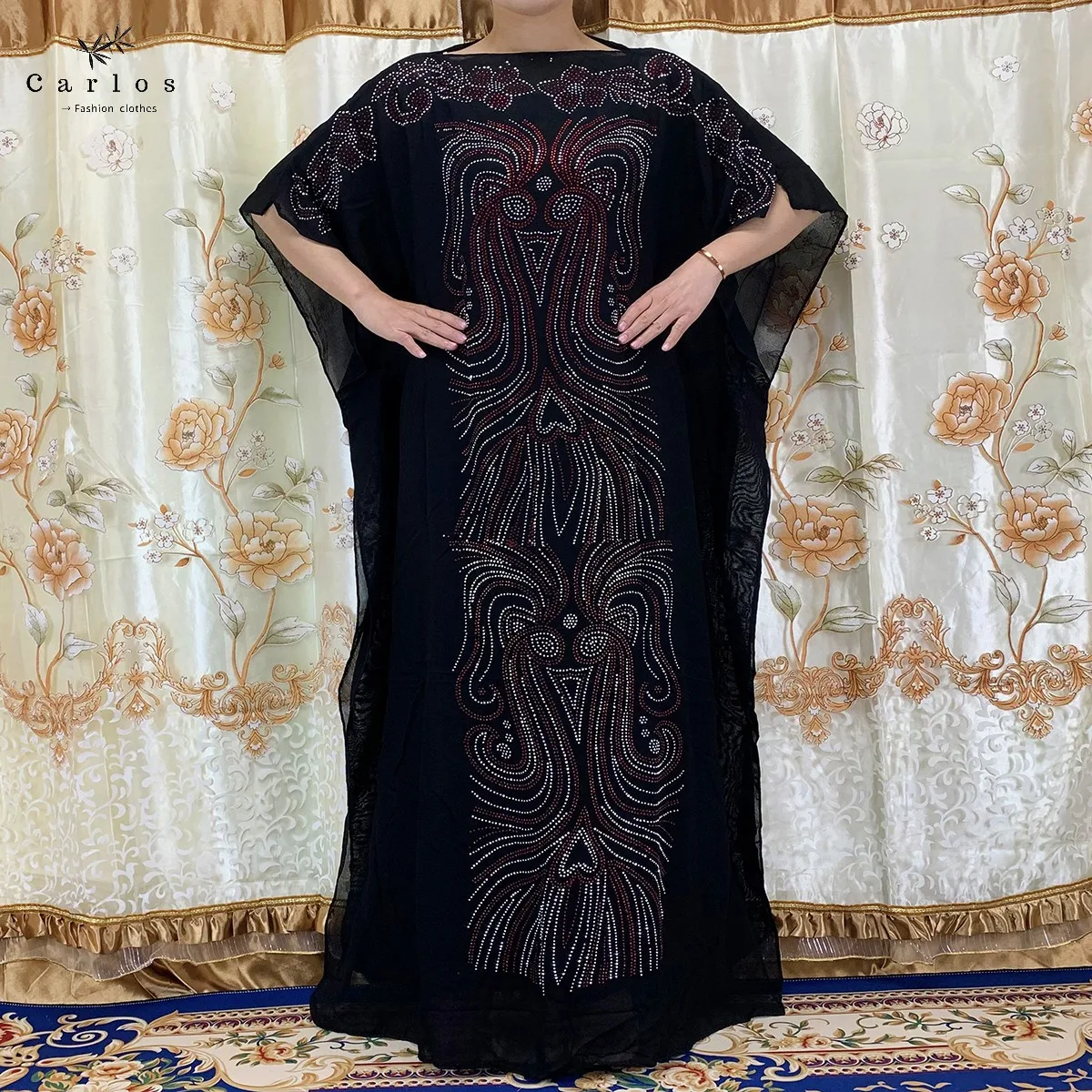 2025 New African Long Maxi Dress African Dresses For Women Plus Size Both Side Diamond Dress Robe Femme Clothes African Clothing