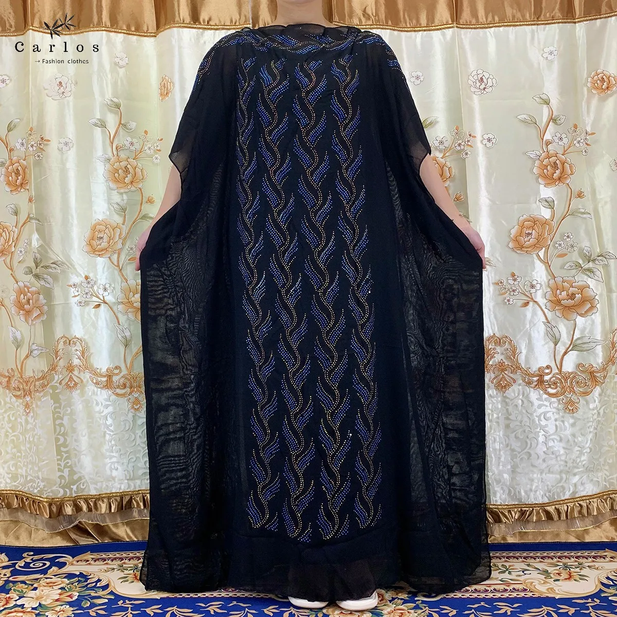 2025 New African Long Maxi Dress African Dresses For Women Plus Size Both Side Diamond Dress Robe Femme Clothes African Clothing