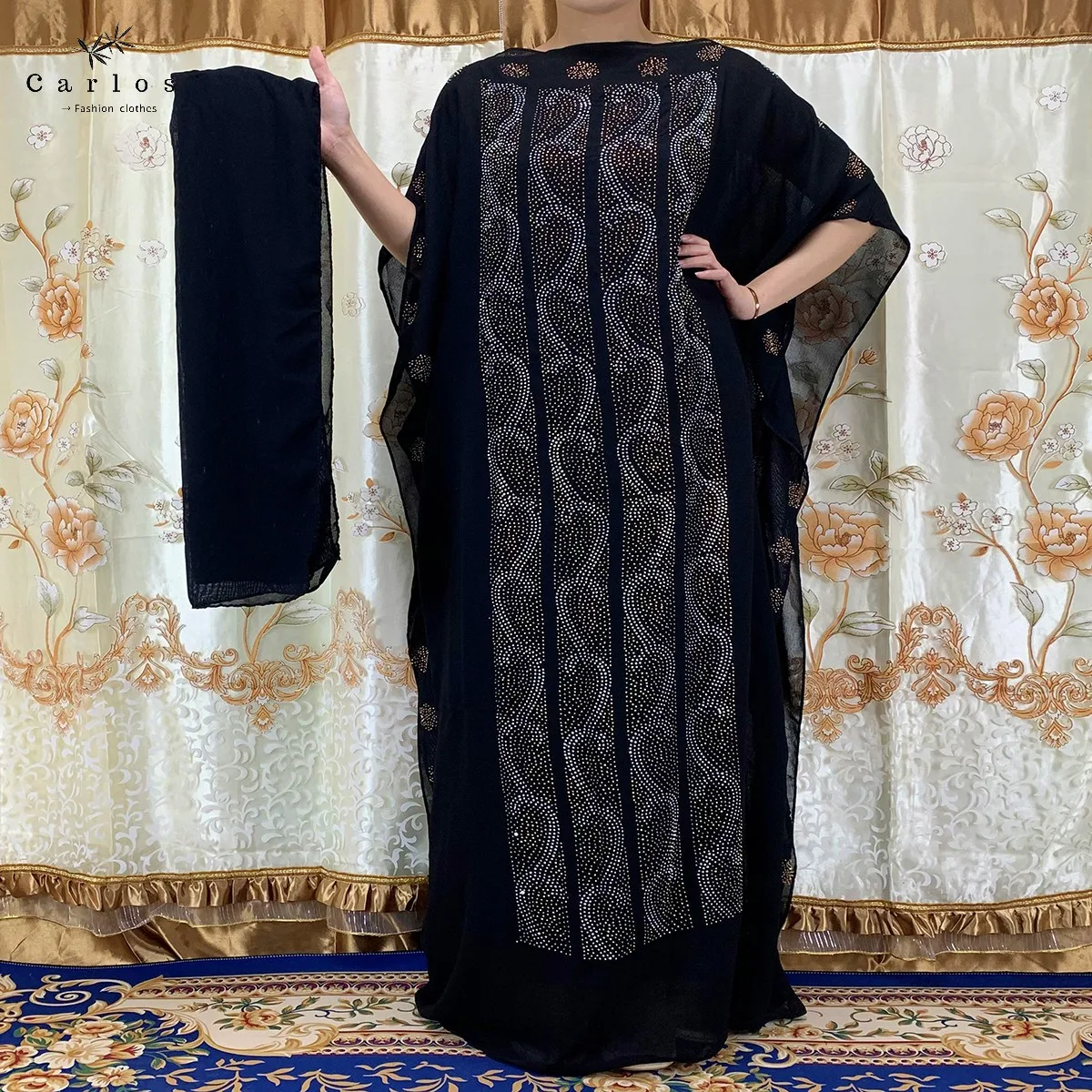 2025 New African Long Maxi Dress African Dresses For Women Plus Size Both Side Diamond Dress Robe Femme Clothes African Clothing