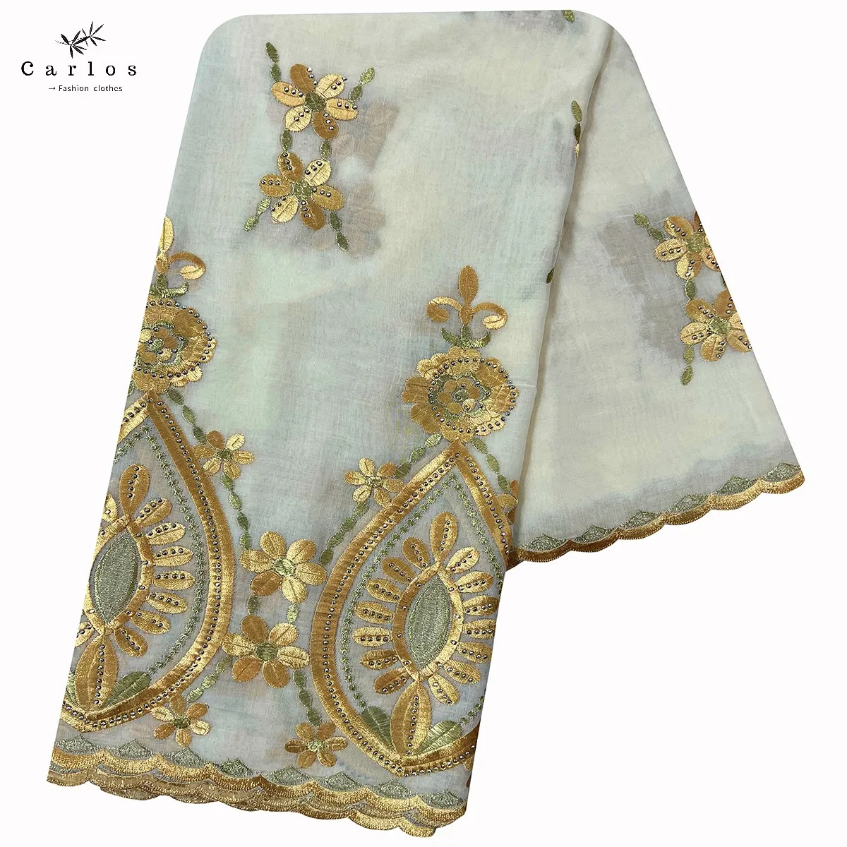 2026 Hot Sale African Women Scarfs Big Circle Design Big Embrodiery 100% Cotton Big Size Muslim Scarf for Shawls Pashmina Sc-42
