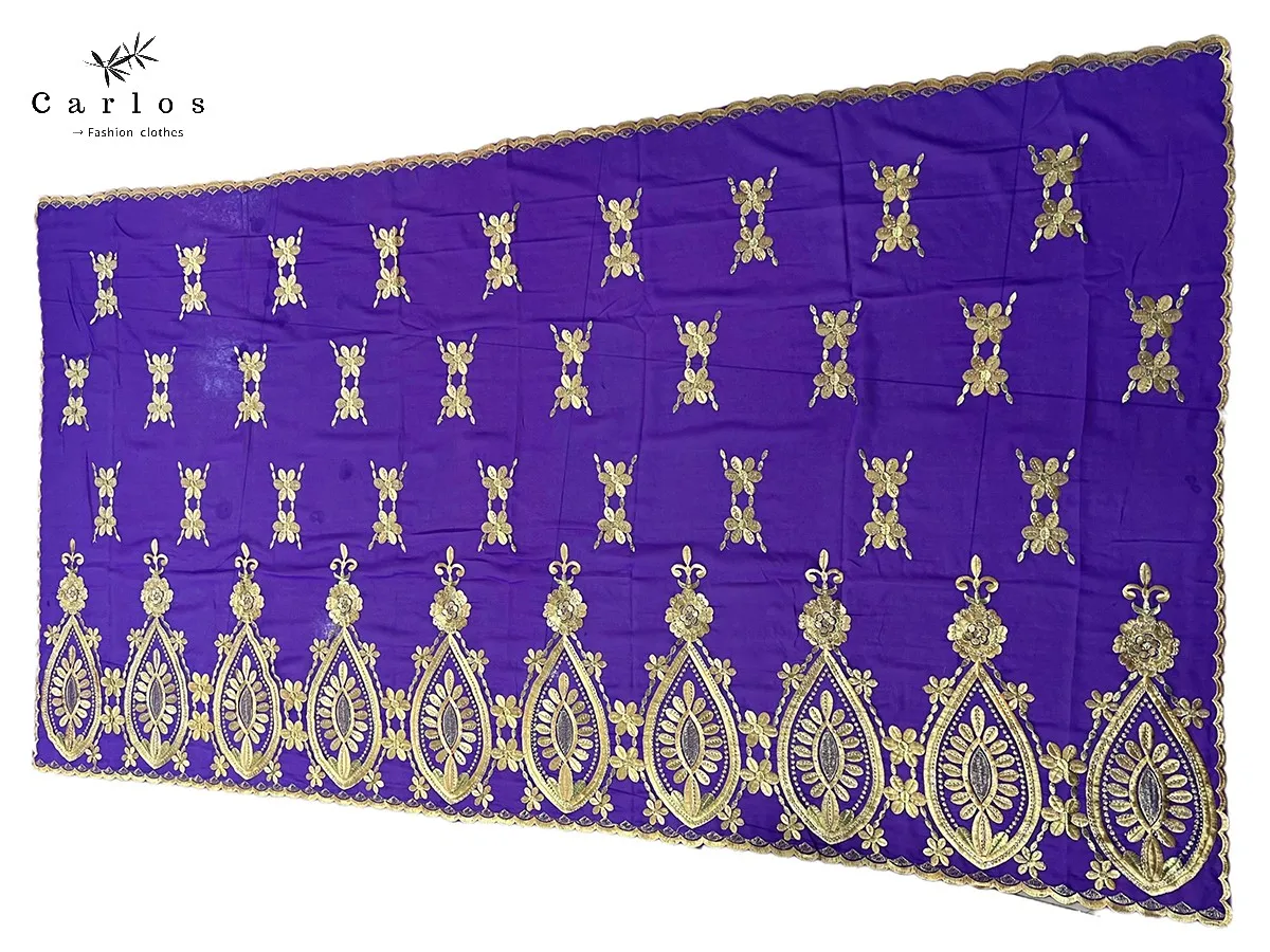 2026 Hot Sale African Women Scarfs Big Circle Design Big Embrodiery 100% Cotton Big Size Muslim Scarf for Shawls Pashmina Sc-42
