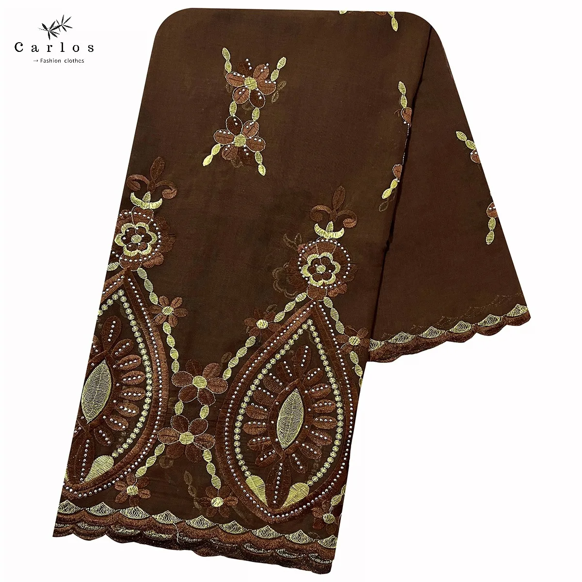 2026 Hot Sale African Women Scarfs Big Circle Design Big Embrodiery 100% Cotton Big Size Muslim Scarf for Shawls Pashmina Sc-42