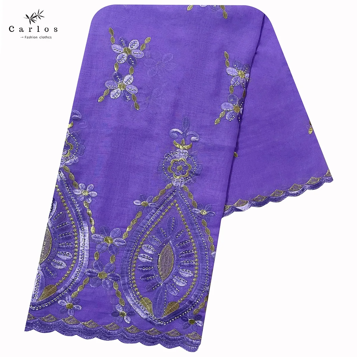 2026 Hot Sale African Women Scarfs Big Circle Design Big Embrodiery 100% Cotton Big Size Muslim Scarf for Shawls Pashmina Sc-42