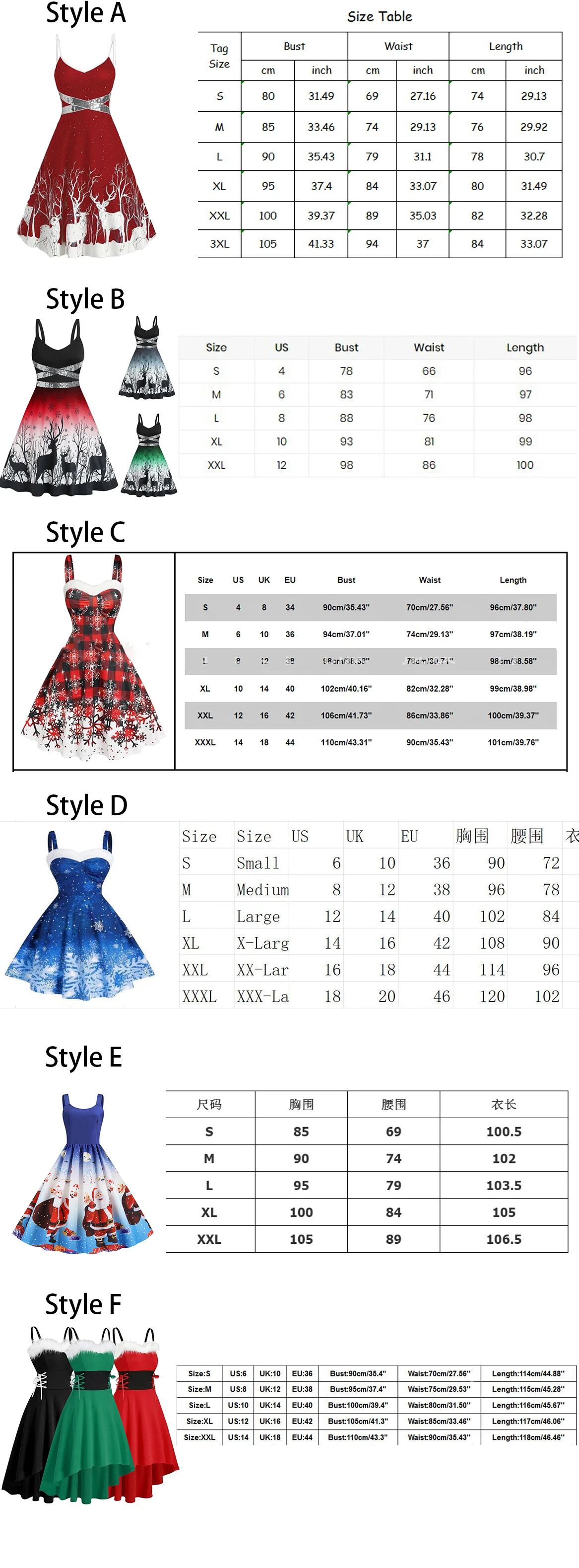 Women's Dress Christmas Floral Print Cold Shoulder Flounce Trim Elegant Dresses For New Year Sexy Plus Size s-3xl Elk Deer