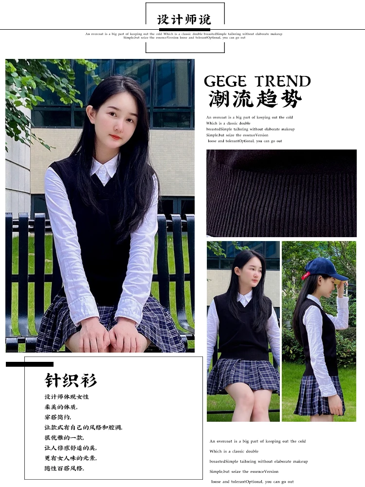 Aesthetic Sweater Pullover Women Sweaters Women's Vest Clothing Blouse Preppy Style Tops Warm Korean Padded Woman Female Knitted