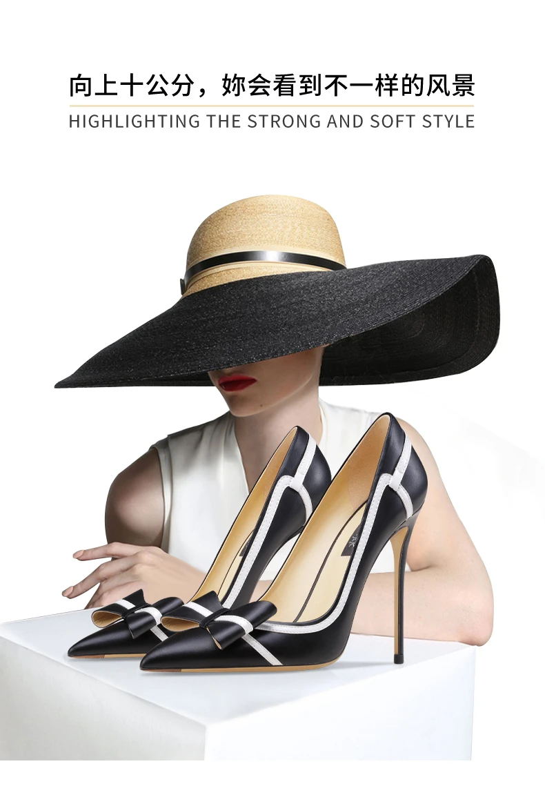 Women Pumps Black Slingbacks Women's 2026 Trend Butterfly-Knot High Heels Luxury Cinderella Pointed Toe Pumps Party Ladies Shoes