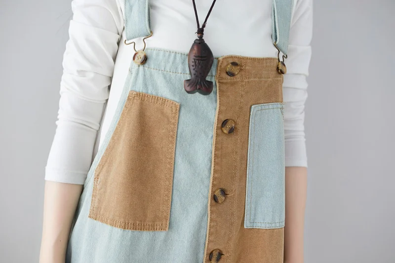 Amax luluE 2024 Japanese Design Ladies Luxury Fashion Denim Overalls Women Loose Vintage Jeans Printed Patchwork Punk Streetwear