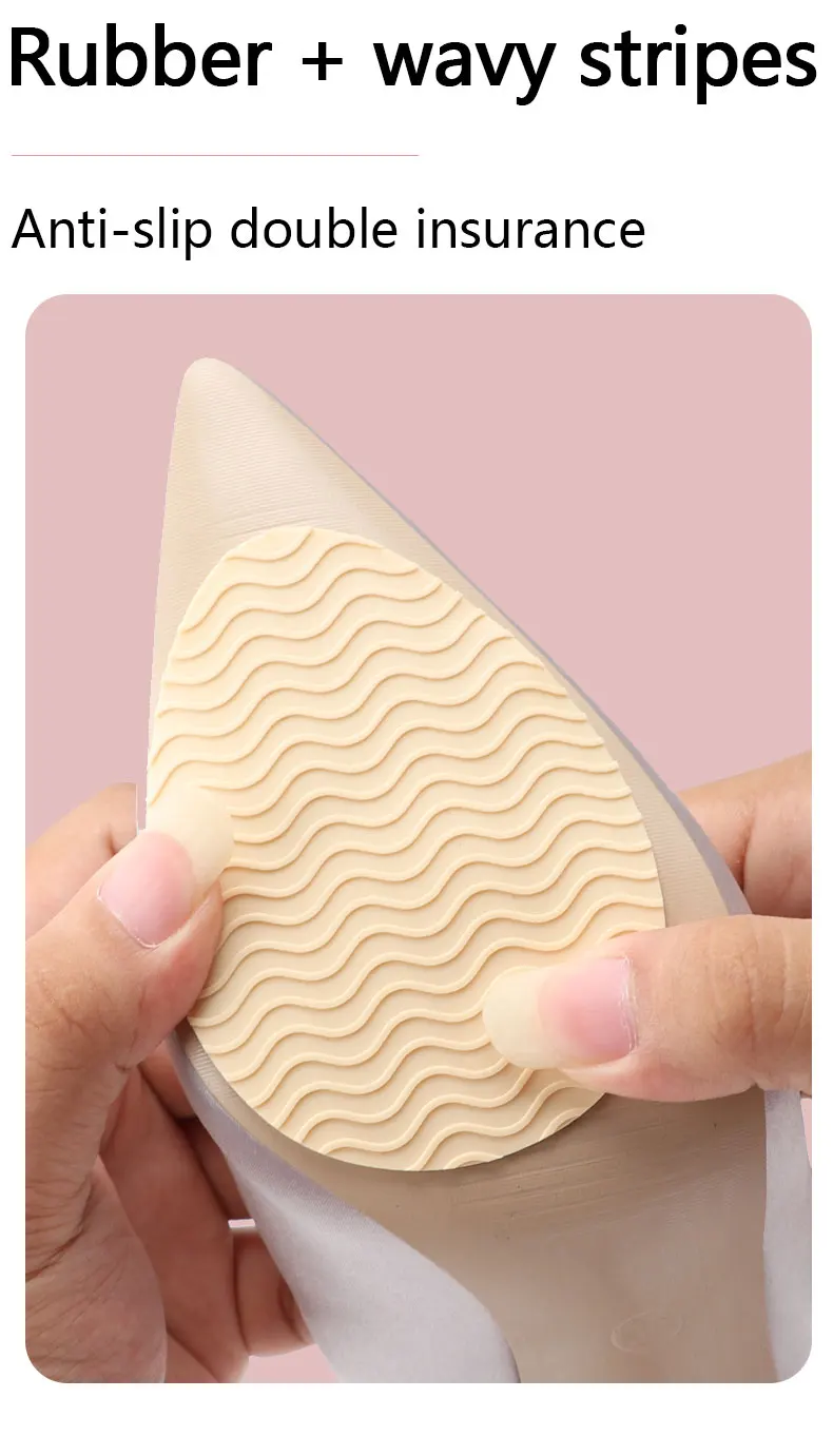 Non Slip Shoes Pads Self-Adhesive Shoe Grips Rubber Anti-Slip Insoles Stick Protector Silicone Resistant High Heels Sole Cover