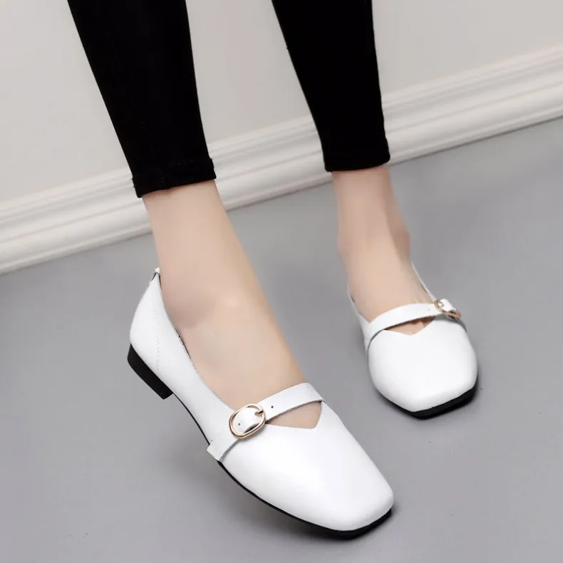 AIYUQI Women Flat Shoes 2024 Spring New Genuine Leather Women Casual Shoes Large Size 35-43 Comfortable Mother Shoes Women