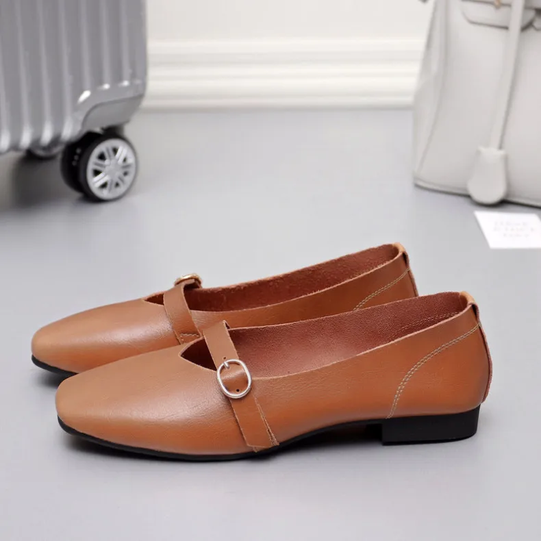 AIYUQI Women Flat Shoes 2024 Spring New Genuine Leather Women Casual Shoes Large Size 35-43 Comfortable Mother Shoes Women
