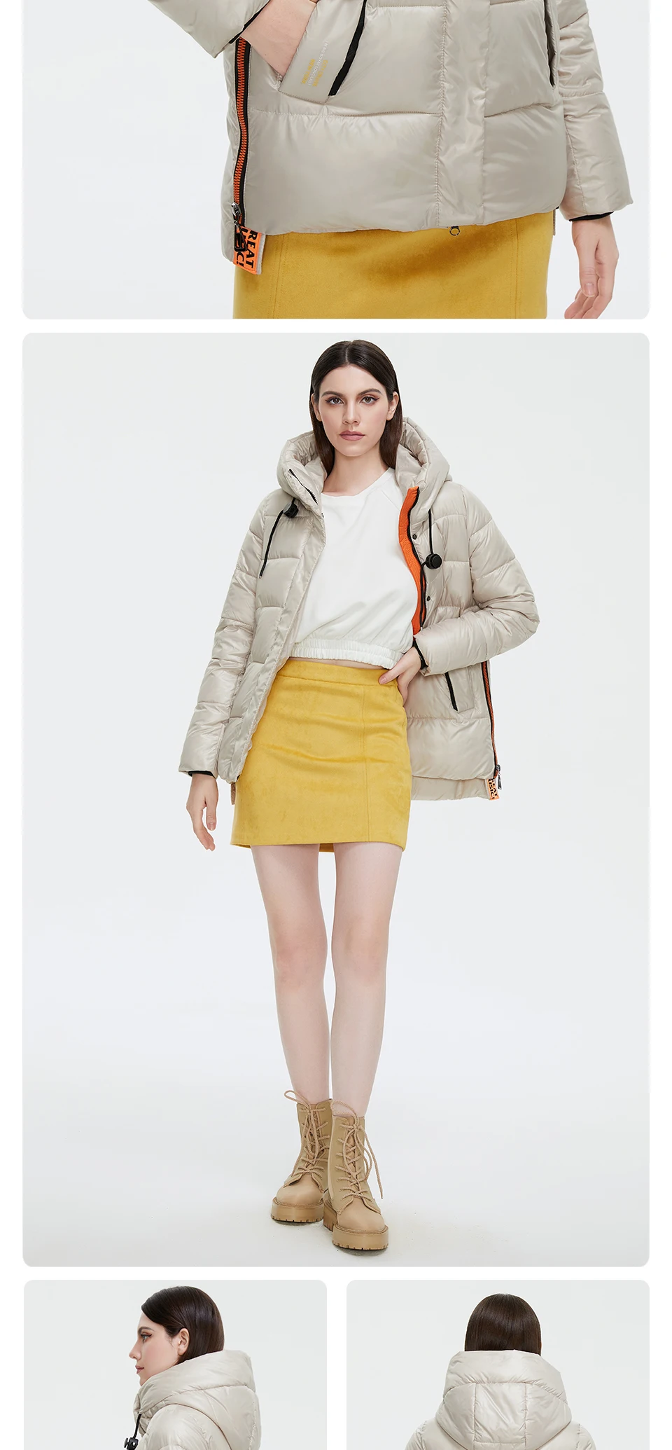 GASMAN 2022 Women's down jacket Short Casual Woman Cotton Coat brand high quality Design Parka Hooded Winter clothes women 2191
