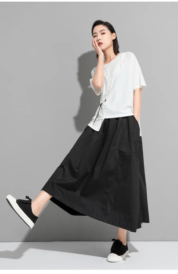 Amax LuluE 2024 British Summer Style Clothes Ladies Grey Punk Tshirts Women O-Neck Casual Tee Shirts Oversized Short Sleeve Tops
