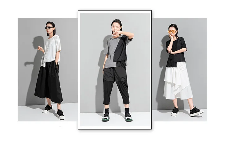 Amax LuluE 2024 British Summer Style Clothes Ladies Grey Punk Tshirts Women O-Neck Casual Tee Shirts Oversized Short Sleeve Tops