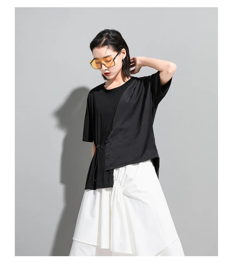 Amax LuluE 2024 British Summer Style Clothes Ladies Grey Punk Tshirts Women O-Neck Casual Tee Shirts Oversized Short Sleeve Tops
