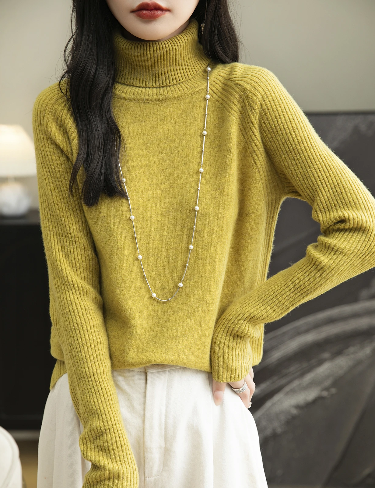 100% Merino Wool Turtleneck Women Sweater New Autumn Winter Warm Soft Jumper Women Knitted Pullover Femme Cashmere Sweater Knit
