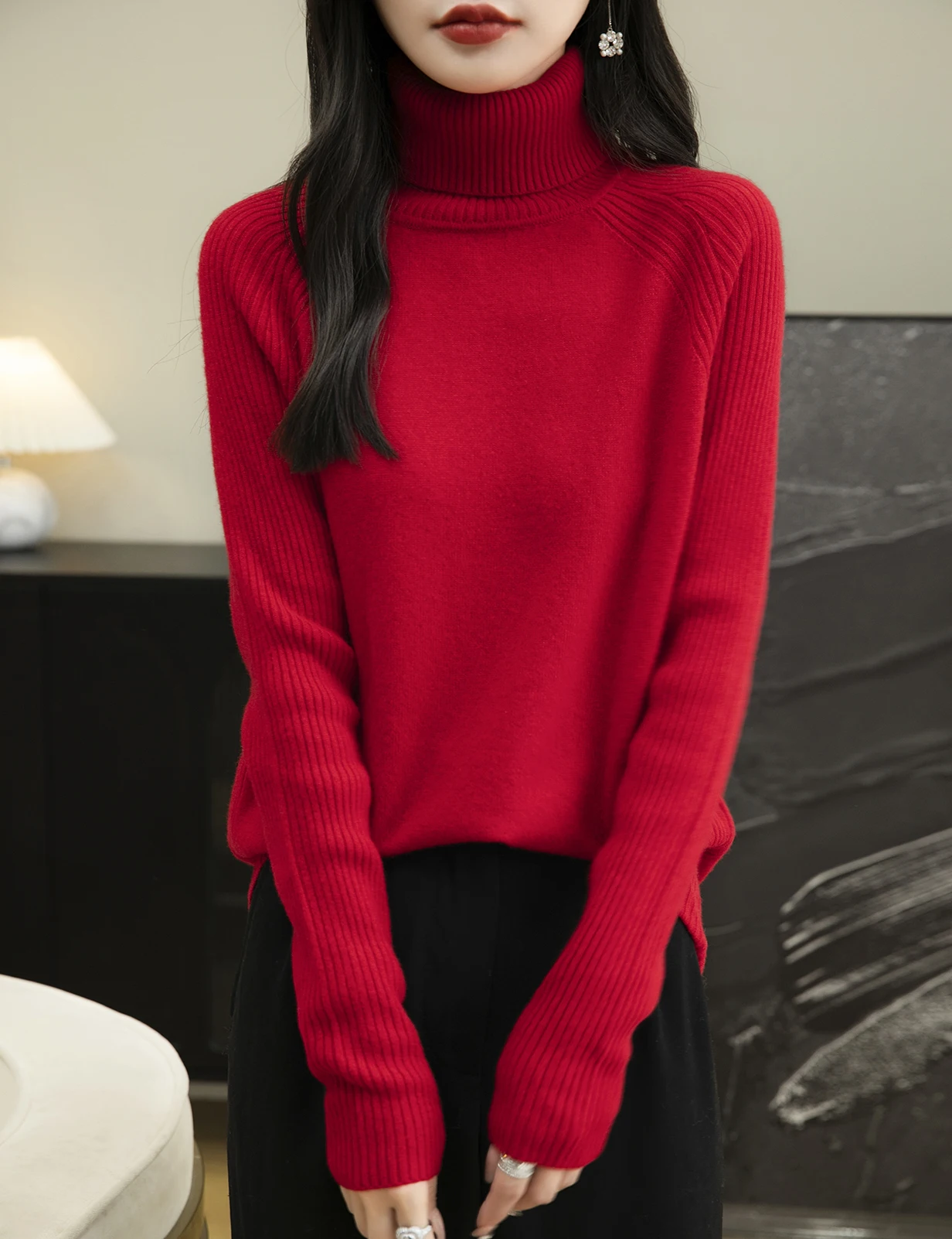100% Merino Wool Turtleneck Women Sweater New Autumn Winter Warm Soft Jumper Women Knitted Pullover Femme Cashmere Sweater Knit