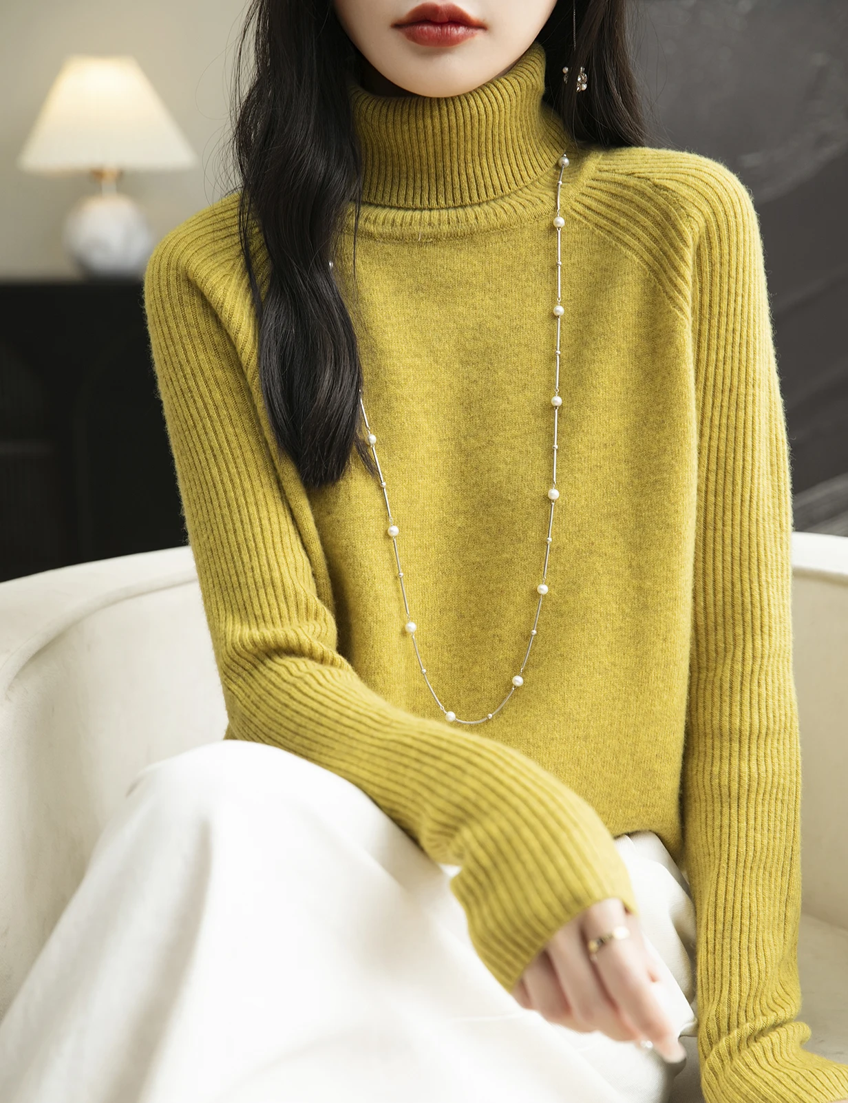 100% Merino Wool Turtleneck Women Sweater New Autumn Winter Warm Soft Jumper Women Knitted Pullover Femme Cashmere Sweater Knit
